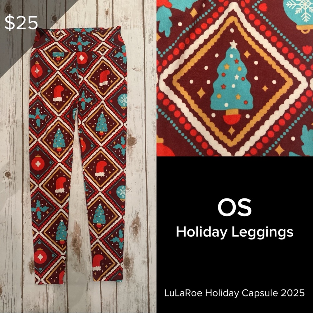 LuLaRoe NEW Leggings Holiday Christmas Capsule 2025 One Size OS Tree Stocking